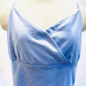 NWT SO GOODS FOR LIFE Juniors Sleeveless Straps Pullover V-Neck Blue Shirt XXL